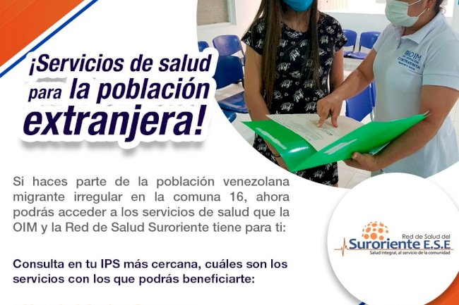 OIM y ESE Suroriente renuevan convenio asistencial para la atención a población migrante irregular venezolana.