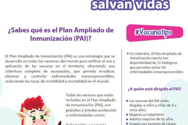 ¿Sabes qué es el Plan Ampliado de Inmunización (PAI)? Aqui te contamos 