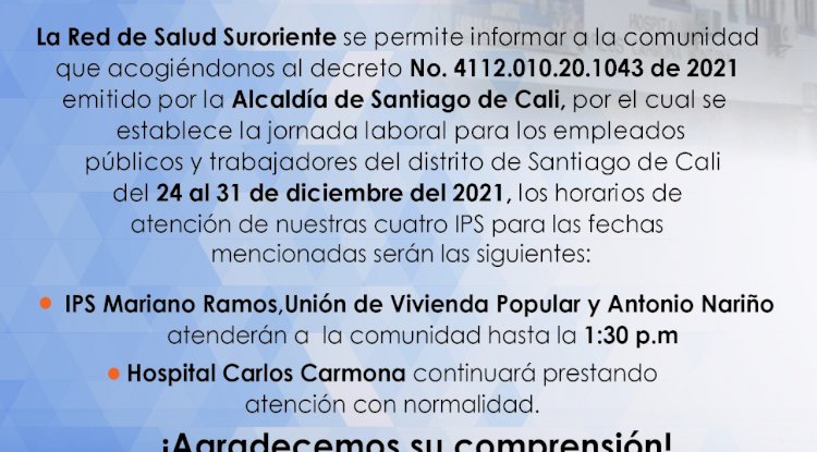Ante alta demanda de pruebas COVID-19, la Red de Salud Suroriente informa que ya no cuenta con insumos para realizar pruebas en ningún punto de la ESE