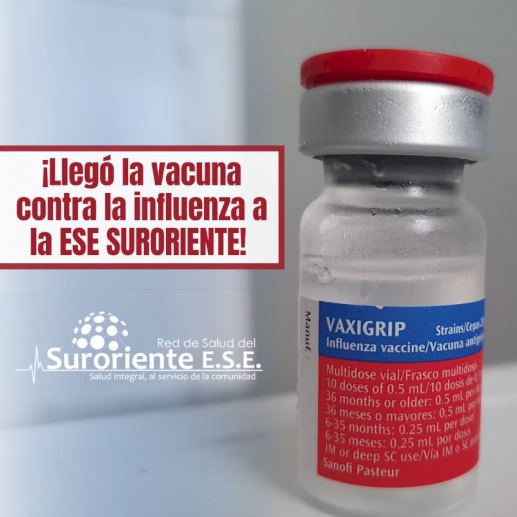 Vacuna contra la influenza ya está disponible en la Red de Salud Suroriente 