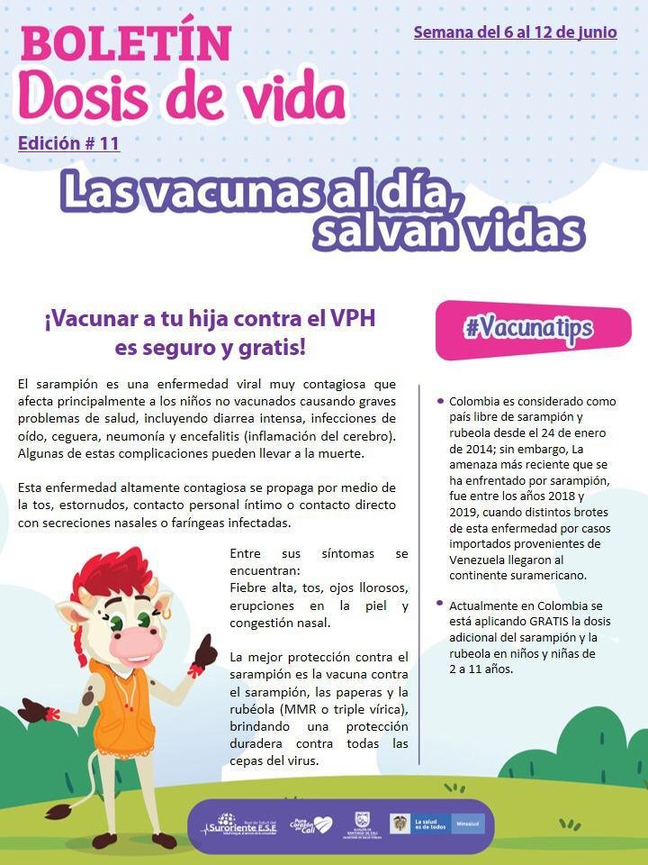 Colombia, país libre de sarampión y rubéola gracias a la vacunación