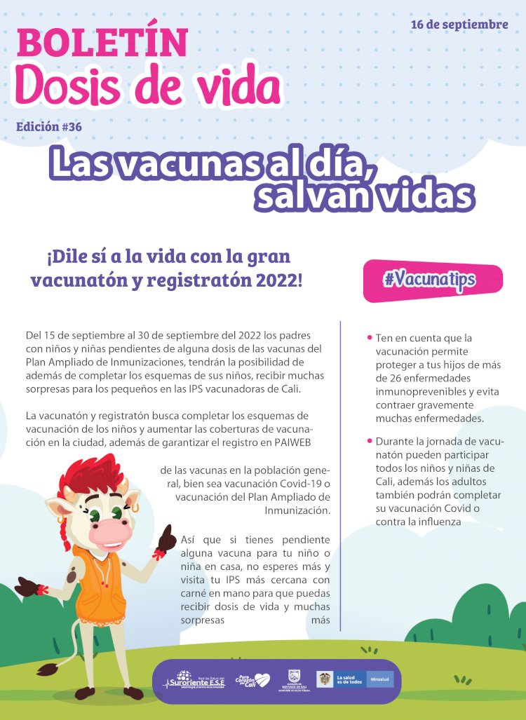 ¡Dile sí a la vida con la gran vacunatón y registratón 2022!